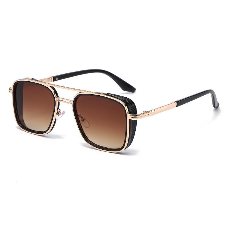 New Trends Oval Frame Fashion Sunglasses Women Men Classic Metal Square Frame Luxury Sunglasses Outdoor UV400 Sunshade Goggles