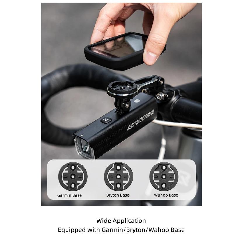 ROCKBROS Bicycle Computer Holder Bracket IGPSPORT Garmin Wahoo Computer Lightweight Aluminum Alloy Bracket Stem Adjustable Mount