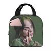 B-Billie-Girl E-eilish American Singer Thermal Insulated Lunch Bags Portable Bento Box Men Women Cooler Thermal Food Box