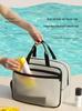 Transparent Waterproof Toiletry Bag - Large Capacity for Men, Wet/Dry Separation, Swimsuit Storage, Portable Travel Organizer