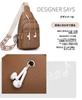 Bolsa de Ombro Impermeável NGGNKAA Feminina em PU, Estilosa, de Um Ombro, Bolsa de Cintura, Leve, Antifurto, Perfeita para o Trabalho, Escola ou Passeios