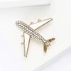 Broșă de avioane din aliaj, simplă și elegantă, cu strasuri, creativă, versatilă, pentru costum pentru bărbați și femei, haină, corsaj, bijuterii