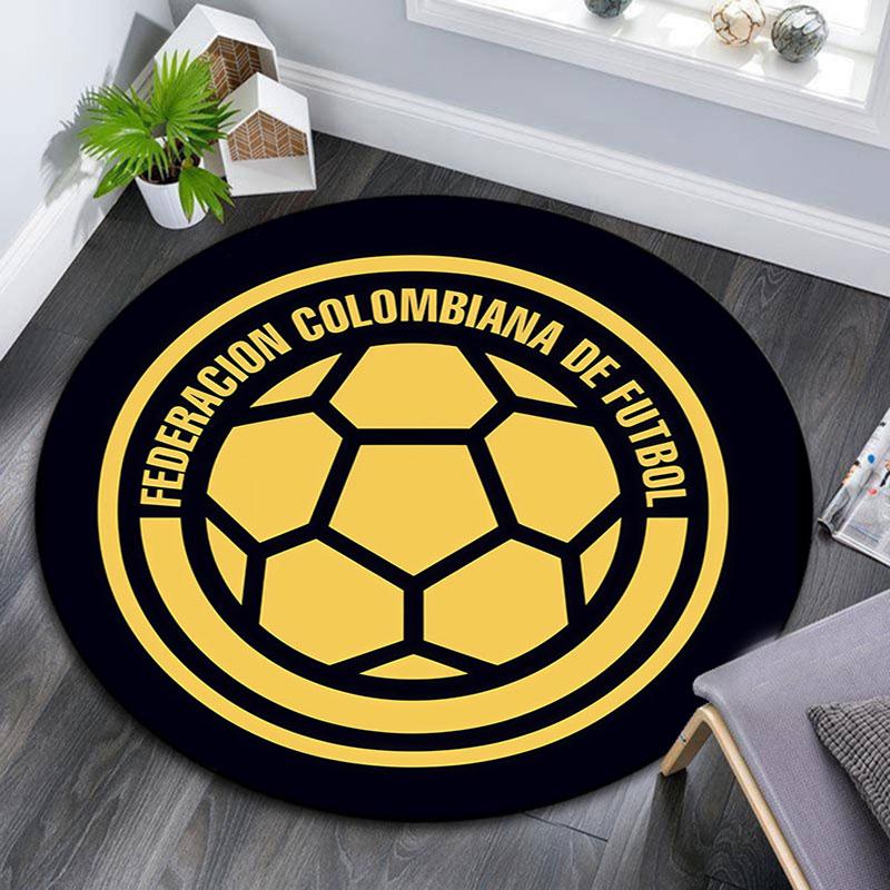 Colombia football   Round Rug, Non Slip Washable Circular Carpet For Living Room Bedroom Playroom, Sports Fan Decor, Holiday Birthday Gift 80cmx80cm