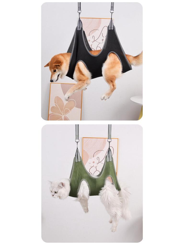 Pet Hammock for Dog Grooming: Anti-Scratch Nail Trimming & Foot Washing Bag