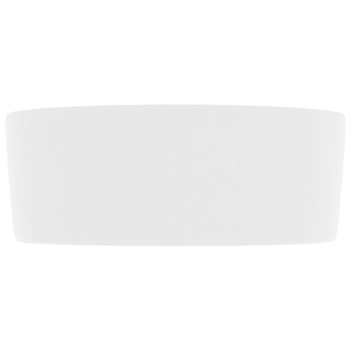 VidaXL Lavabo Rond de Luxe Vasque à Poser de Toilette Lave-mains de Salle de Bain Vestiaire Cuisine Maison Intérieur Blanc 147009