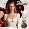 Pocket Watch Rose Antique Analog Display Waterproof Pocket Watch Pendant Necklace Chain Bronze Birthday Anniversary Christmas Valentine's Day Gift