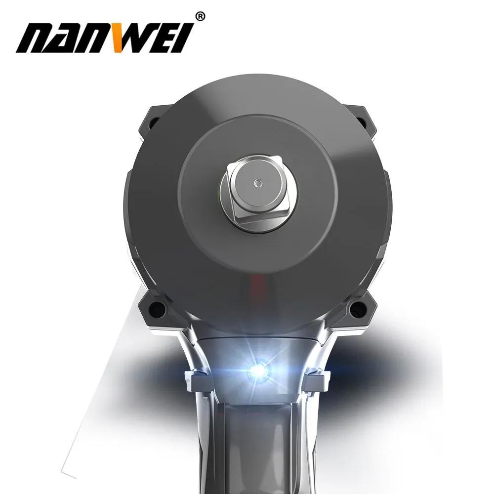 NANWEI Brushless Electric Impact Wrench, with A Torque of Up To 1080 Nm and A 4.0Ah Capacity, Cordless Rechargeable Lithium Battery Screwdriver.