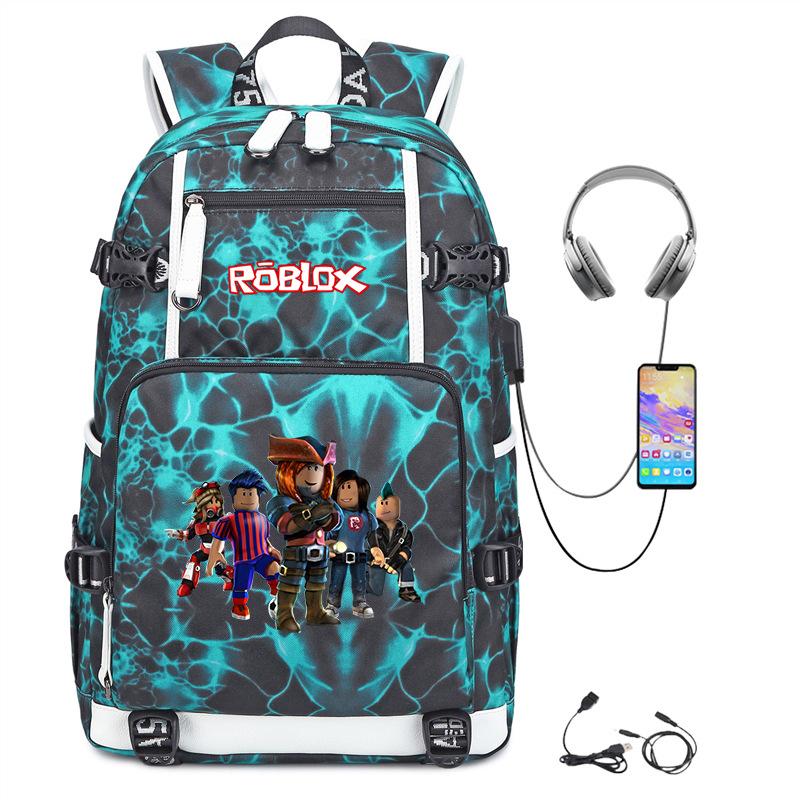 Cartoon Game Merchandise With Usb Hiking Bag College Students Outdoor Travel Large Capacity Backpack Bag
