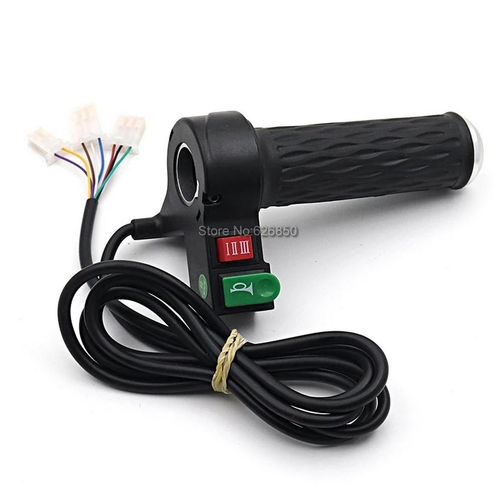 12V-72V Handlebar Grips Three Speed Horn Universal Turn Handle Throttle Accelerator For Citycoco Electric Scooter Motorcycle