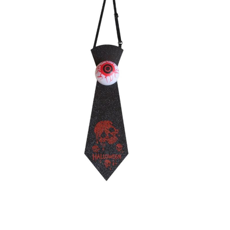 Creative Halloween Glowing Eyeball Tie for Children and Adults, Masquerade Costume, Gold Powder Bat Bow Tie Prop