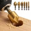12/6Pcs Countersink Drill Bit Set Hex Shank 90 Degree Center Punch Drill for Wood Fiberboard and Aluminum Beveling Supplies