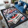 1pc Office Printed Area Carpet, Racing Race Car Rug, Home Sofa Chair Mat For Christmas and Halloween Décor
