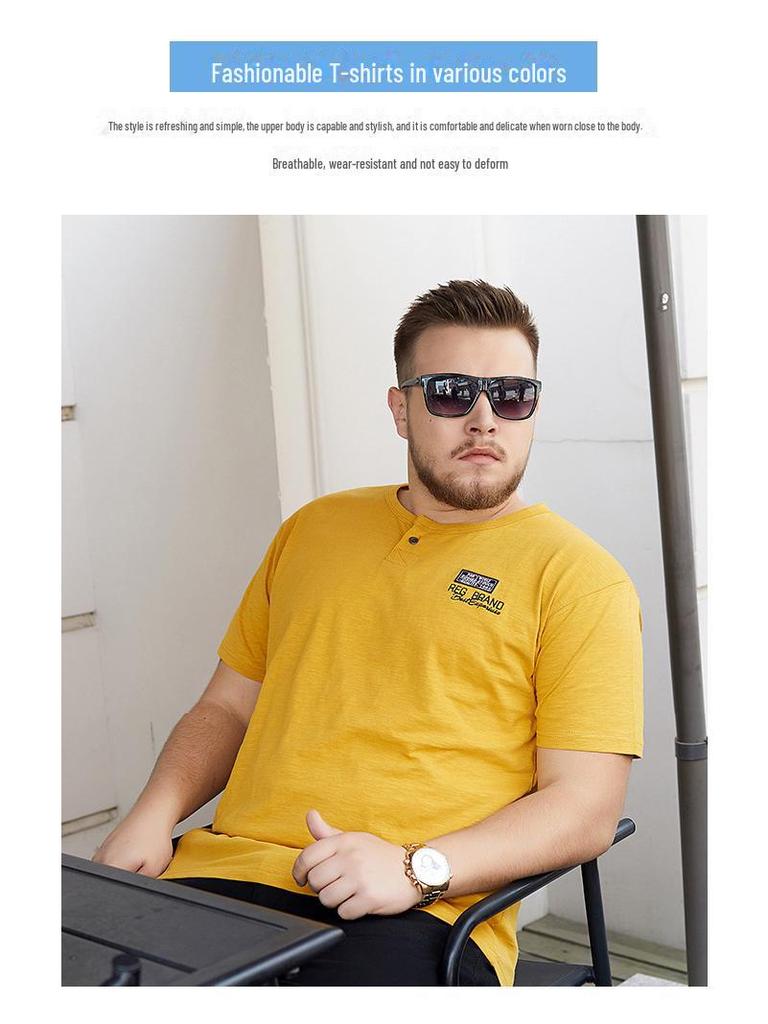 2025 New Men's XL Bamboo Cotton Summer Sports T-shirt, Short Sleeve, Thin Half Sleeve Design