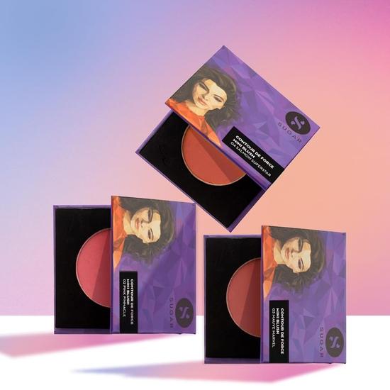 SUGAR Cosmetics Contour De Force Mini Blush for Face | Smooth Texture | Matte & Blendable | Paraben & Cruelty Free | 4gm | Salmon Superstar