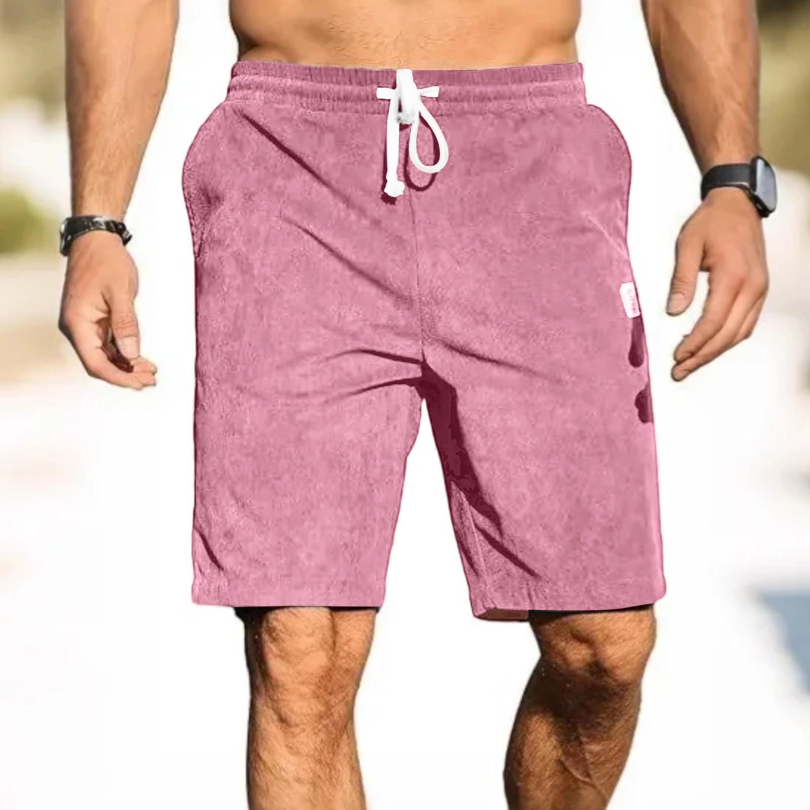 

Men s Summer Casual, Loose, Sporty, Versatile Shorts And Pants XL рожевий