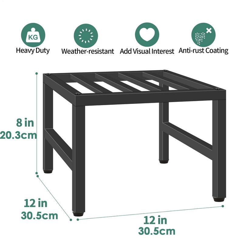 Flower Pot Stand Metal Plants Display Decoration Heavy Duty Stands Planter Holder Flower Pot Stable Display Rack With Non-slip