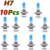 KULUZE Wholesale 10 Pcs H7 55W 12V Super White Halogen Bulb  Power100W Car Headlights Lamp Car Light PX26d Fog Lights Bulb