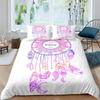 2/3pcs Quilt Cover Dream Catcher Duvet Cover Set Kids Bohemian Mandala Bedding Set King Size Tie Dye Purple Boho Floral Gypsy