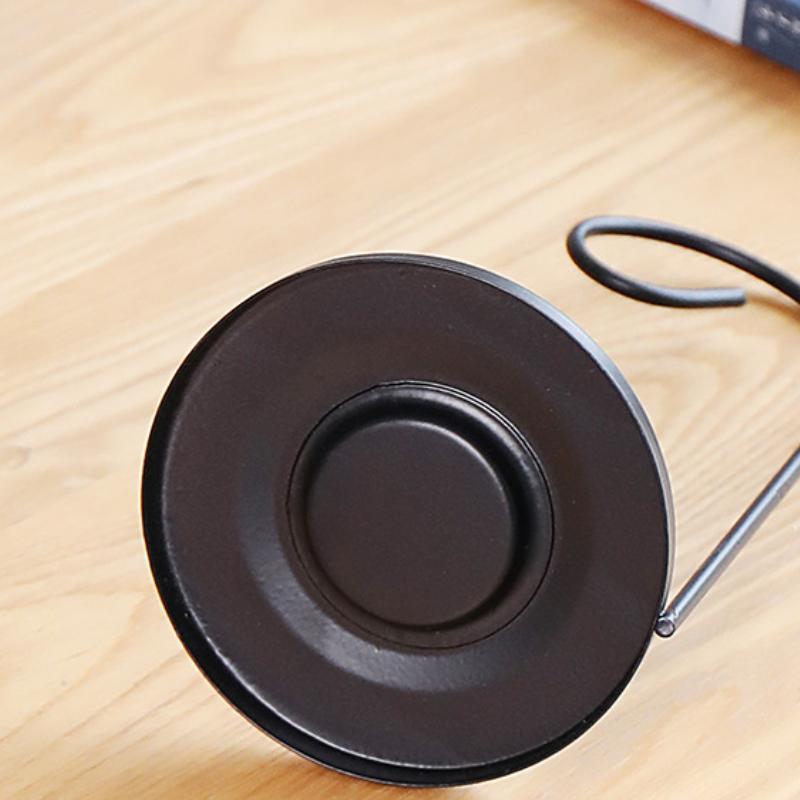 Hanging Stove Aromatherapy Black Candles Ceramic Incense Holder Tea Light Wax Melt Burner Iron Essential Oil Tealight Warmer