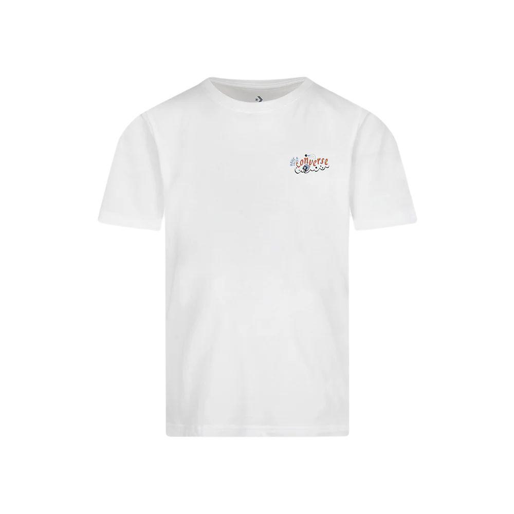 Converse T Shirts Men s White Crew Neck Moderate 10025272-A02 XXL