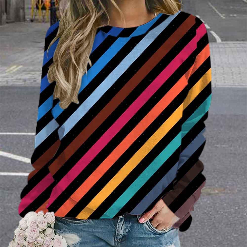 

Полосатый женский топ с длинными рукавами, осенний, минималистичный, дизайн, весна-осень, свободный, повседневный XL