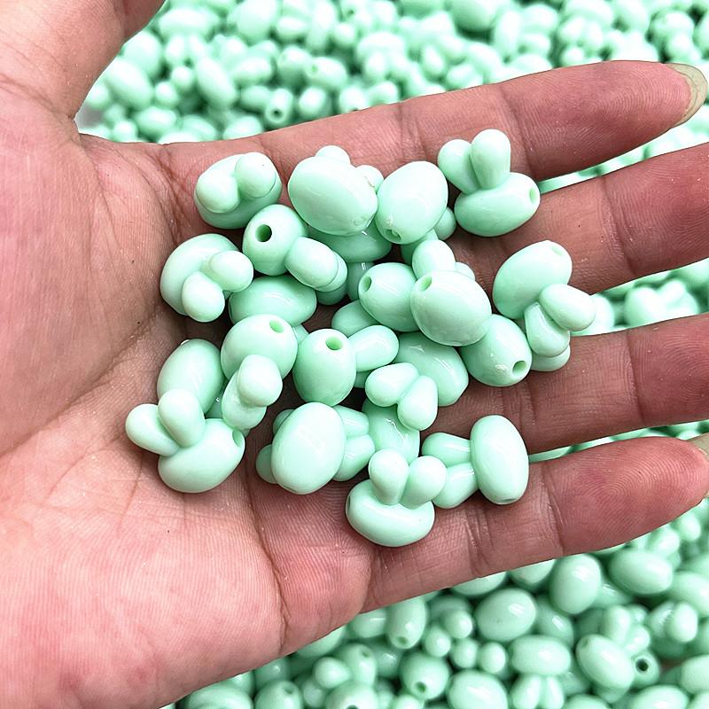 New 15pcs 13*15mm Colourful Rabbit Acrylic Loose Spacer Beads for Jewelry Making DIY Bracelets Accessories