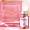 Multivitamin gummies, rich in vitamins A, C, E, and B6 extracts, support skin health, suitable for adults.