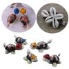 10Pcs Conch Turtles Statue with Colorful Hat Turtles Figure Toy Miniature Turtles Sculpture Desktops Landscape Decors