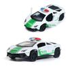 1:43 High-end Police Car Alloy Car Model Children's Car Toy Can Open the Door Pull Back Ornaments Collection Mini Car
