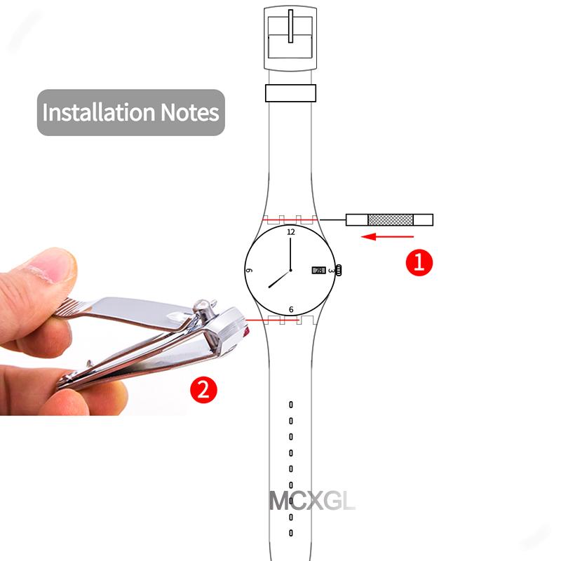 16mm Ultra-thin Silicone Strap For Swatch Classic Thin Silicone Watch Strap Special Three Forks Waterproof Bracelet