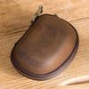 Leder Schlüsselanhänger Münzbeutel Mini Kreativ Vintage Crazy Horse Leder Reißverschluss Münzaufbewahrungstasche