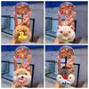 Soft Doll Tail Wagging Keychain Penguin Pig Doll Pullback Rope Keyring  Children Gift