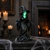 Luminous Faceless Witch Figurine Statue, Glow-in-The-Dark Ornament, Resin Decorative for Halloween Table Centerpiece Indoor Outdoor Decor Spider