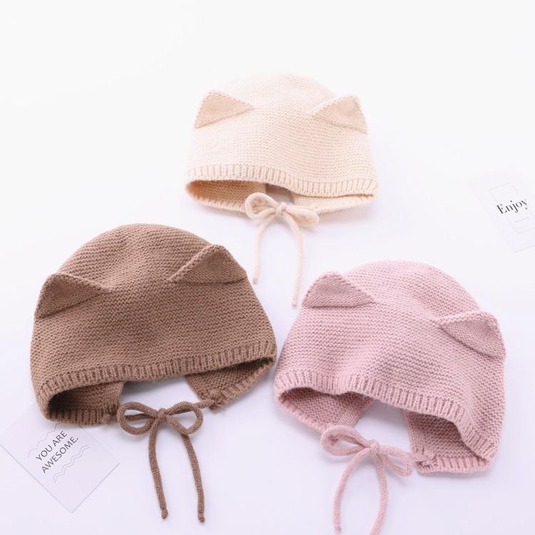 Baby Knitted Wool Hat with Ear Protection - Cute Winter Style for Boys & Girls