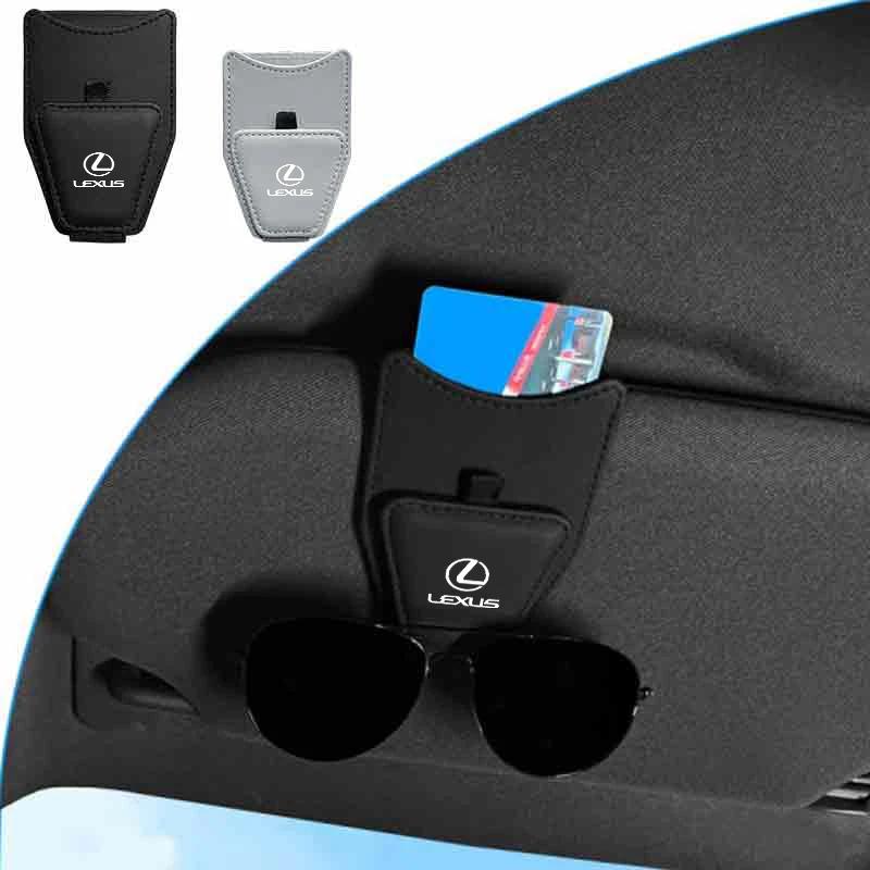 Porte-lunettes de pare-soleil de voiture Sac à lunettes de soleil en cuir Clip pour carte Intérieur Pour Lexus CT ES GS NX IS250 CT200h IS300h ES300h RX400h NX