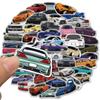 50PCS Cartoon JDM Racing Car Favorites Graffiti Stickers DIY Travel Luggage Guitar Waterproof Decals