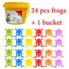 10-60Pcs Jumping Frog with Bucket Bounce Fidget Toys Novelty Assorted Stress Reliever Birthday Gift Boys Girls Party Favor Game