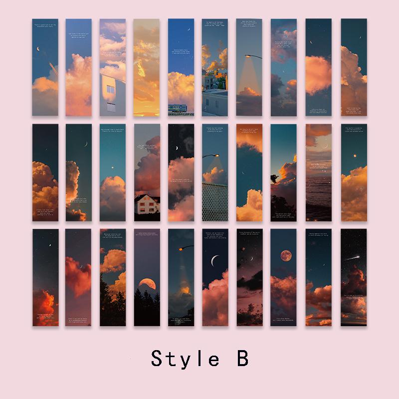 

4 конструкции, 30 шт./пакет, Ins, теплая серия, креативная ручная учетная запись, DIY Декор, закладки, канцелярские принадлежности, студенческие офисные принадлежности