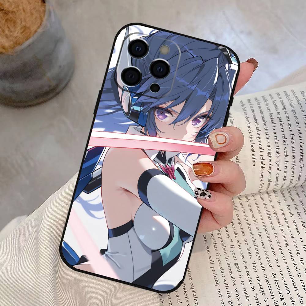 

Senki Zesshou Symphogear Phone Case For iPhone 17,16,15,14,13,12,11 Plus,Pro Max,XS,Soft Silicone Black Cover iPhone16Pro