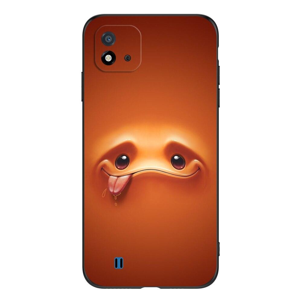 For Realme C11 2021 2020 Case Silicon Back Cover For OPPO RealmeC11 C 11 Case 6.5inch Black Tpu Case Cute Funy