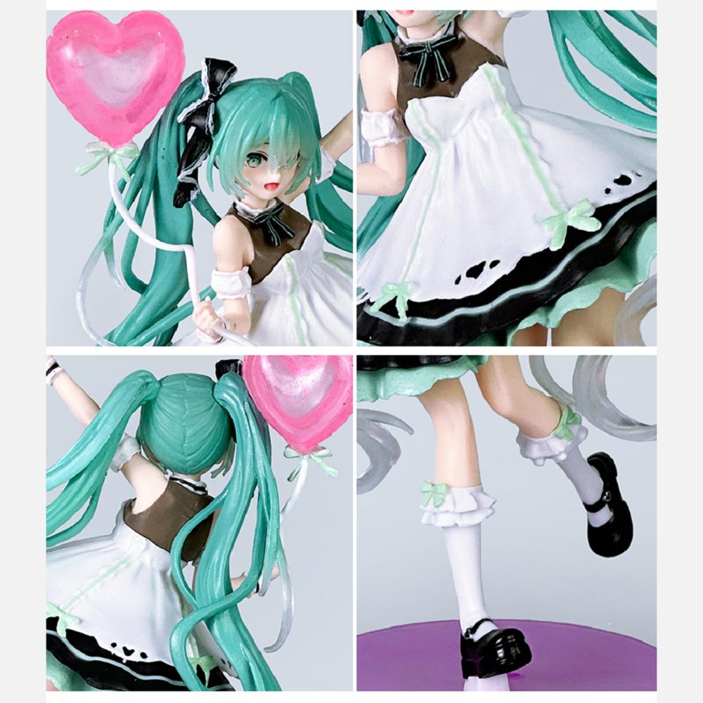New 18CM Anime Hatsune Miku Birthday Party Styling Figure Anime Peripheral Collectible Models Decoration