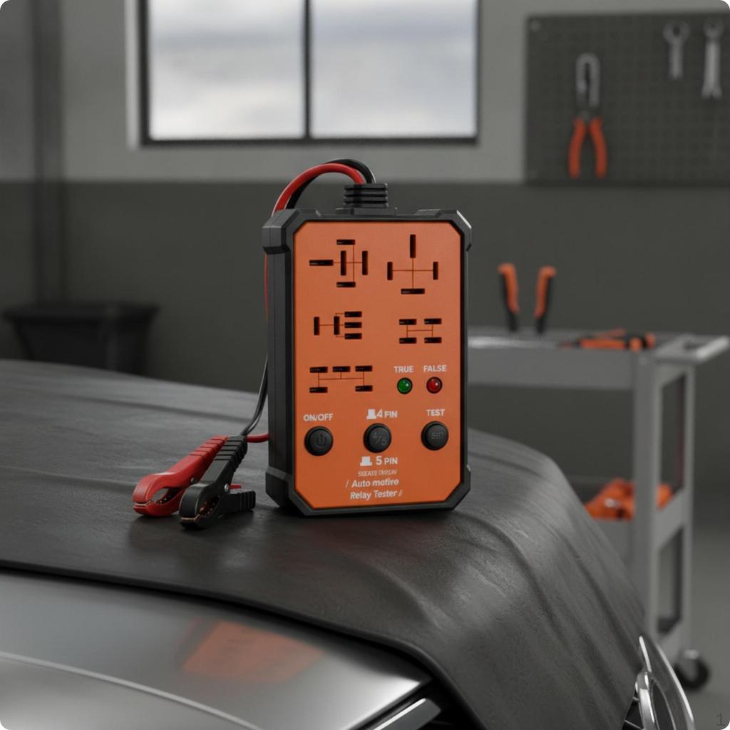 Automotive Relay Tester 12V/24V with Clips Car Troubleshooting Tool