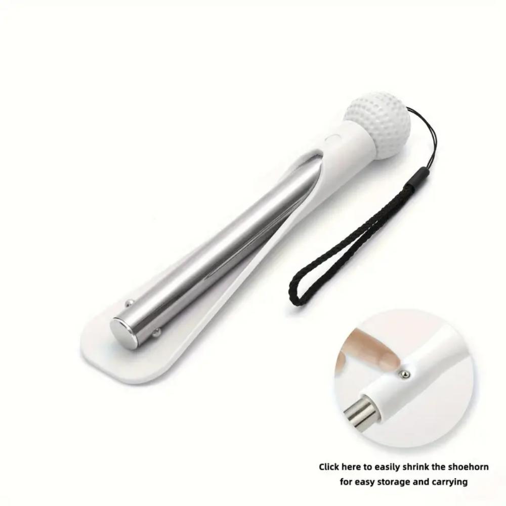 

The 92cm long handle foldable shoe pull features an ultra-long telescopic corner, mini corner, comfortable ball handle,