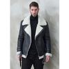 Strike Lambskin Shearling Rider Jacket (Black)