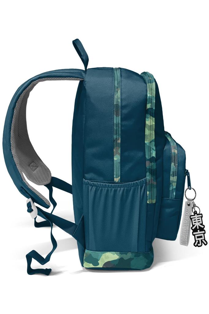 coral high Nefti Camouflage Patterned School Backpack 23631