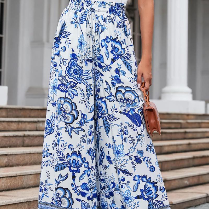 New Printed Comfortable Casual Wide-leg Trousers for Women