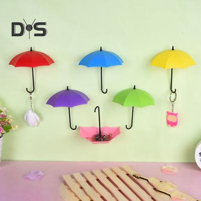 Ganci da Parete a Ombrello Portachiavi Portamonete Semplice Installazione Multicolore Versatile Adesivo 3D Ganci Decorativi da Appendere