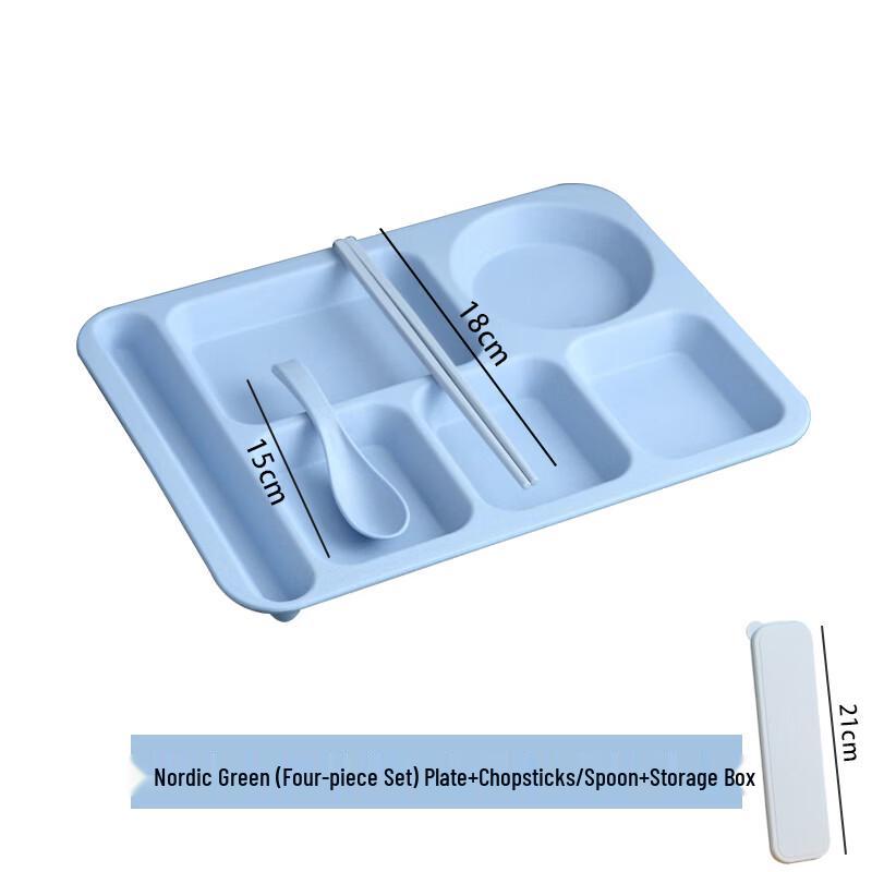 Nordic Wheat Straw Divided Plate & Bowl Set