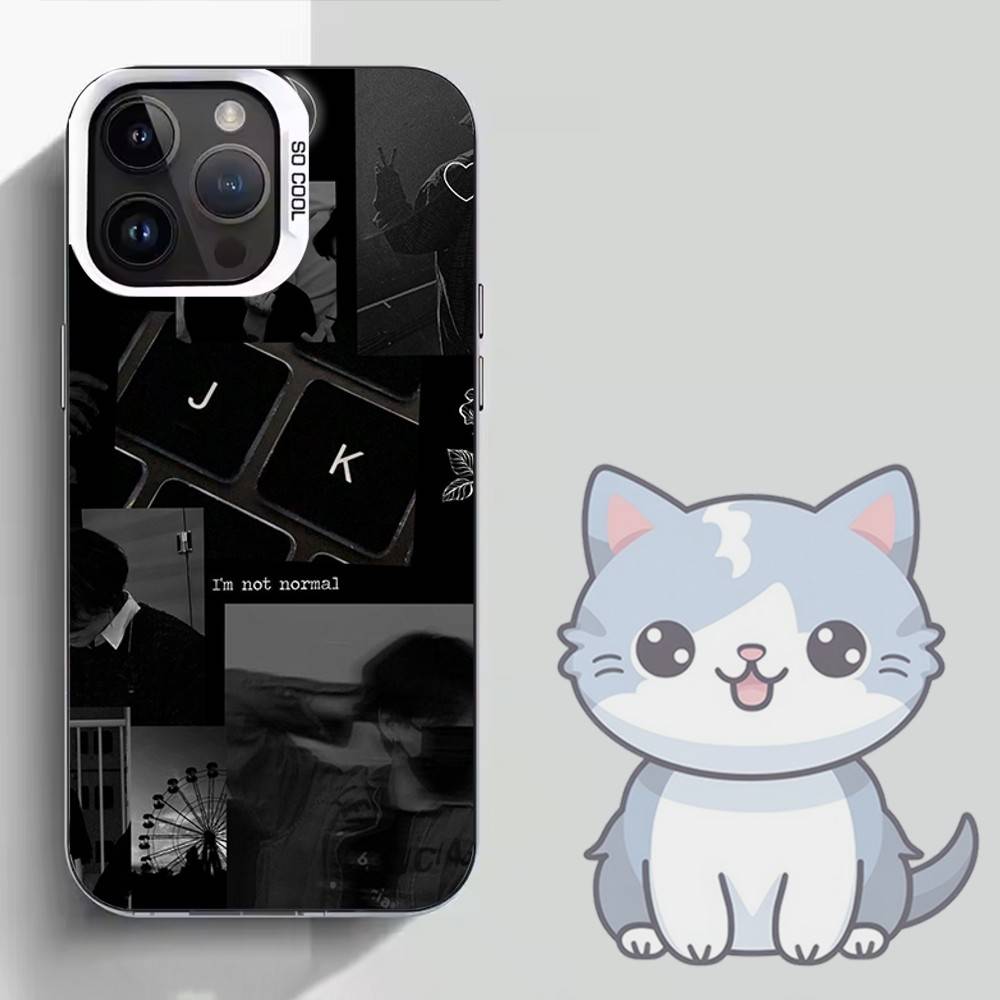 Kpop J-JungkookS Phone Case For iPhone 16,15,14,13,12,11,Mini,Pro,SE,MAX White Matte Shockproof Cover