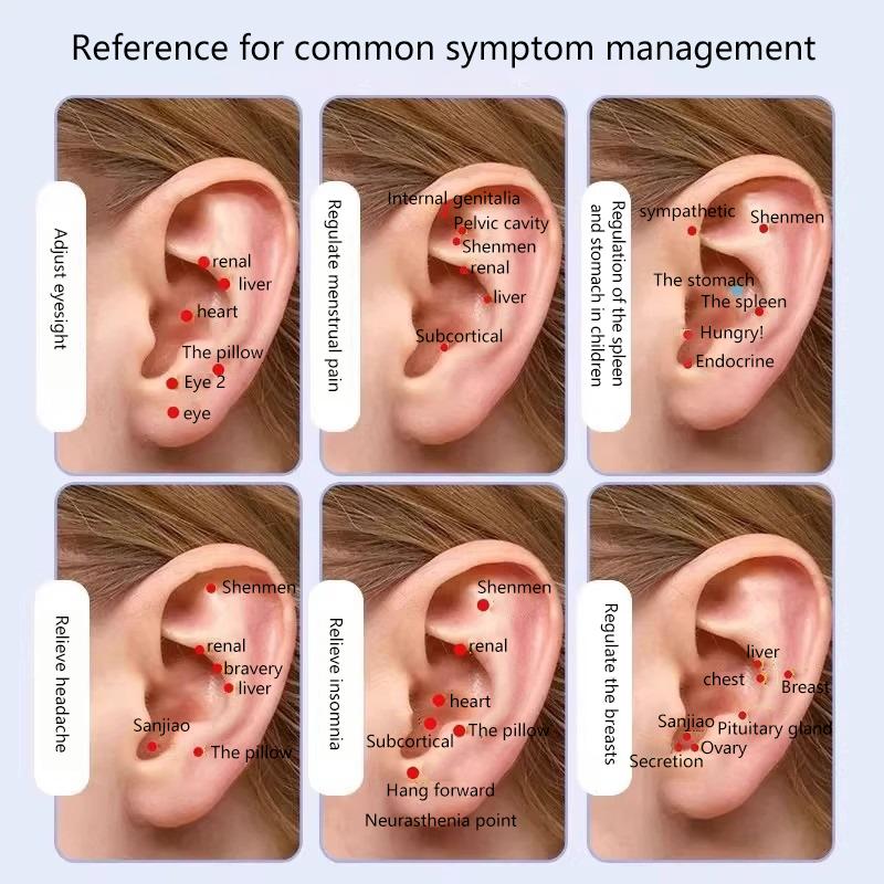 20/100/200Patches Pearl Ear Care Seed Acupuncture Auricular Disposable Ear Stickers Massage Therapy Needle Patch Auriculotherapy